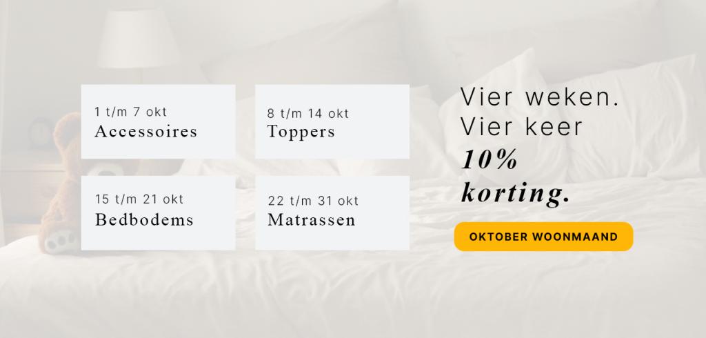 Oktober woonmaand: vier weken, vier keer 10% korting