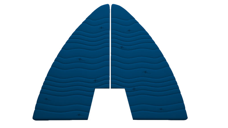 Bootmatras trapezium vorm 2-delig met inkeping
