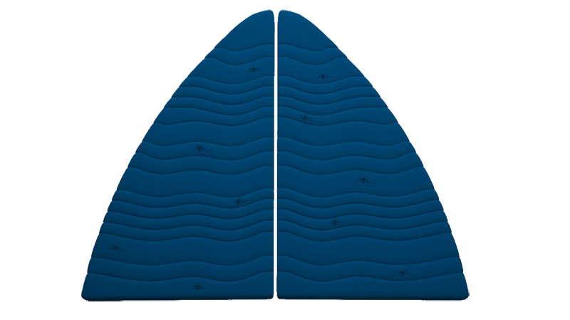 Bootmatras trapezium vorm 2-delig