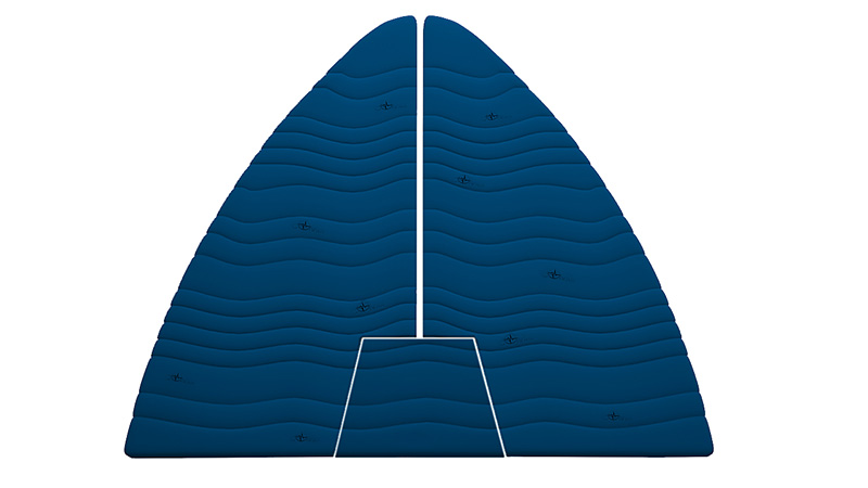 Bootmatras trapezium vorm 3-delig