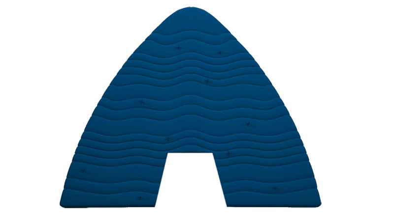 Bootdekmatras trapeze vorm met inkeping