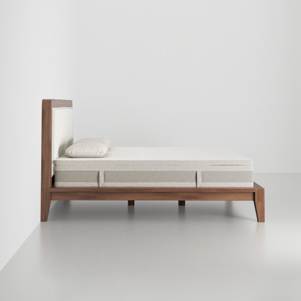 Slaapkop Ember Walnut Bedframe zij