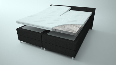 Pantera koudschuim topdekmatras met split
