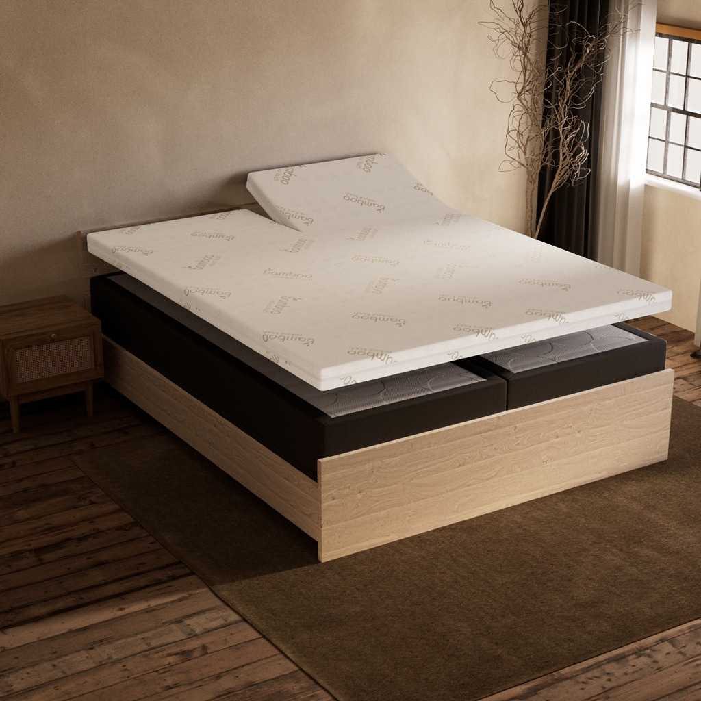 Bamboo® split topperhoes schuin