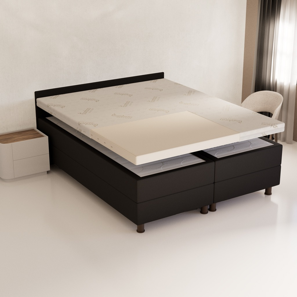 Novilla Topmatras 120 x 190 cm, geltraagschuim matrasoplegger, dikte 7