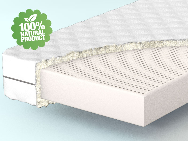 Talalay® latex kindermatras 'Natuurlijk Kona' zoom
