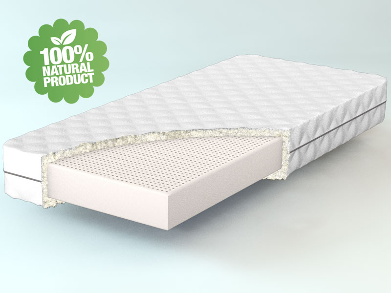 Talalay® latex kindermatras 'Natuurlijk Kona' compleet