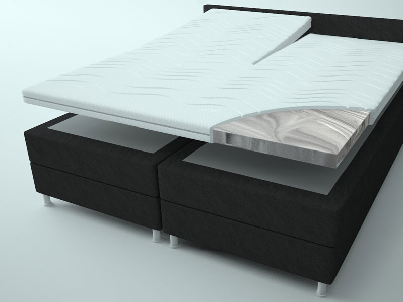 Pantera® Koudschuim topdekmatras 'Nice' met Split mid