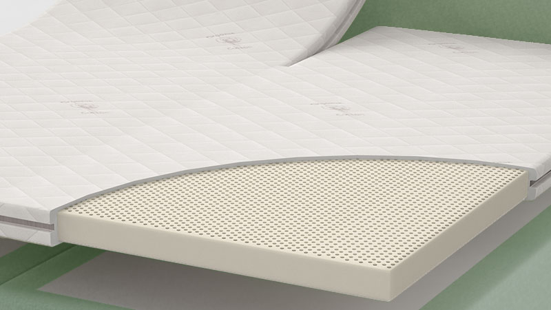 Talalay® Latex topdekmatras 100% Natuurlijk Supreme detail
