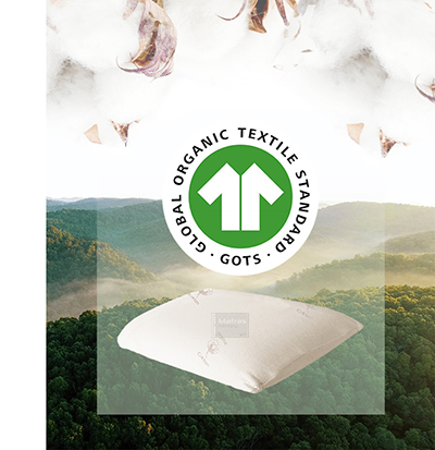 GOTS keurmerk kussenhoes Layla I 100% natuurlijk Talalay ® Latex hoofkussen