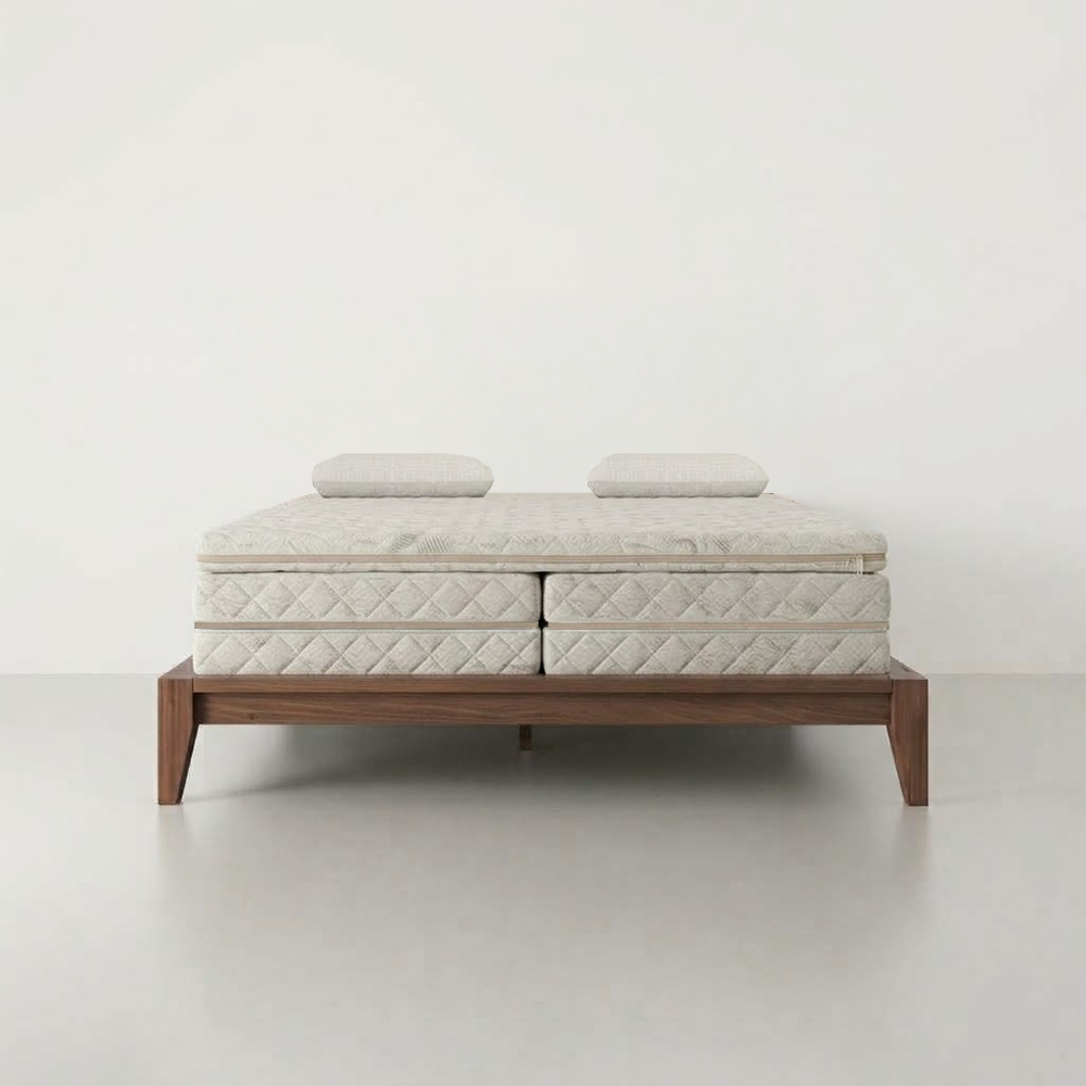 Slaapkop Platform bedframe van massief rubberhout