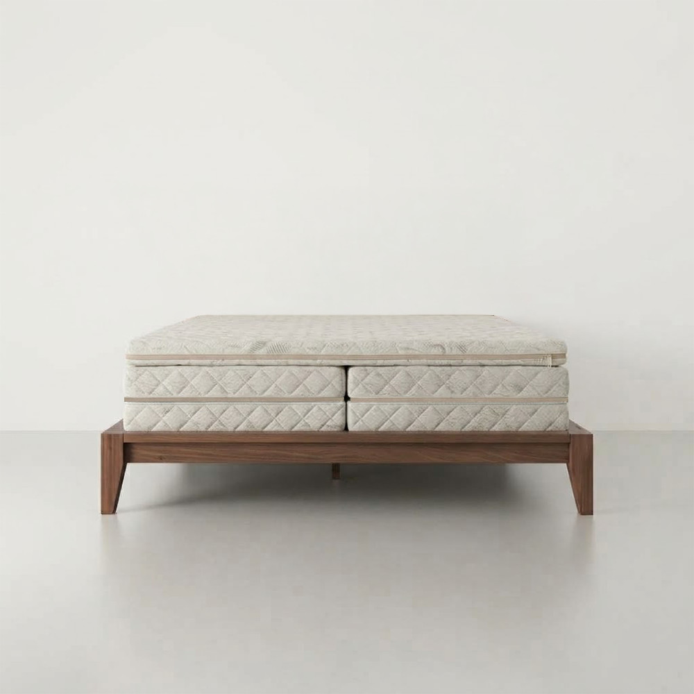 Slaapkop Platform bedframe van massief rubberhout
