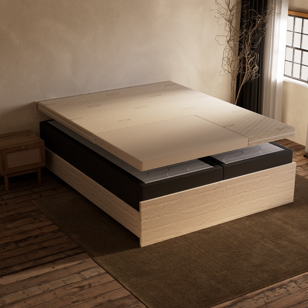 100% natuurlijke Talalay latex topper Supreme met organic katoenen tijk